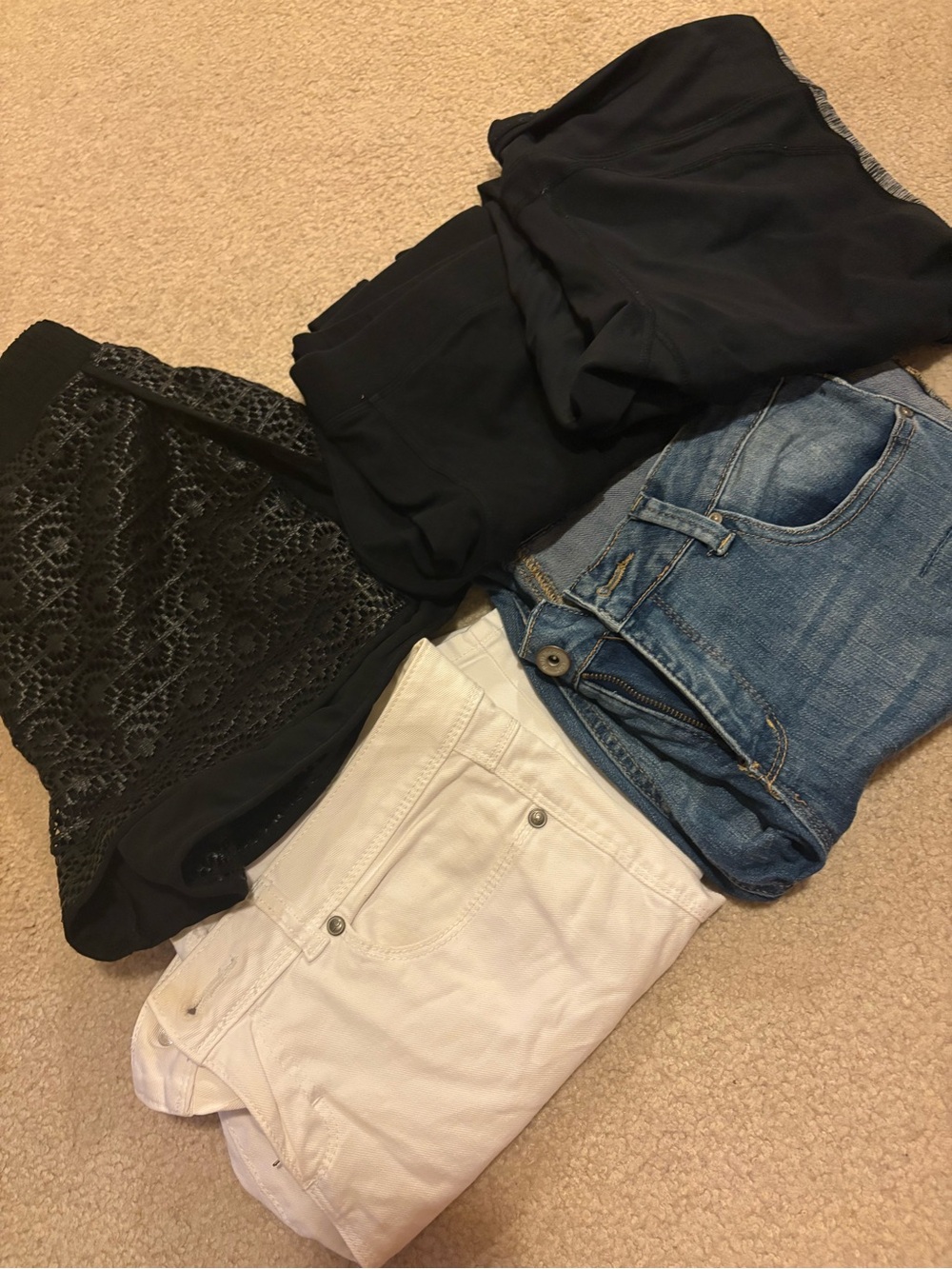 Mixed Women's Bottoms Bundle - Black, Denim & White